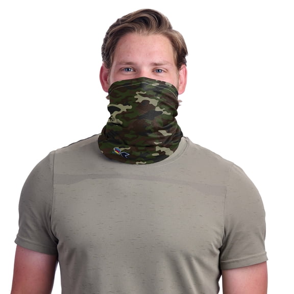 KOOLGATOR Dual-Purpose Neck Gaiter for Men, Women & Kids (Army Camo) SPF Compliant Fit Cooling Face Mask, Hiking, Outdoors & Winter Sports