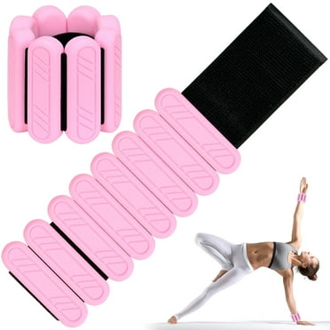 KOOOGEAR 2 lb  Pilates Wrist ＆ Ankle Weights for Women -1 Pair Pink
