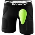 KOOPOW Youth Boys 4-Point Padded Compression Sliding Shorts with ...
