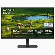 KOORUI 22" FHD 100 Hz Computer Monitor, 1080p PC Monitor with Adaptive-Sync, E2212F, New