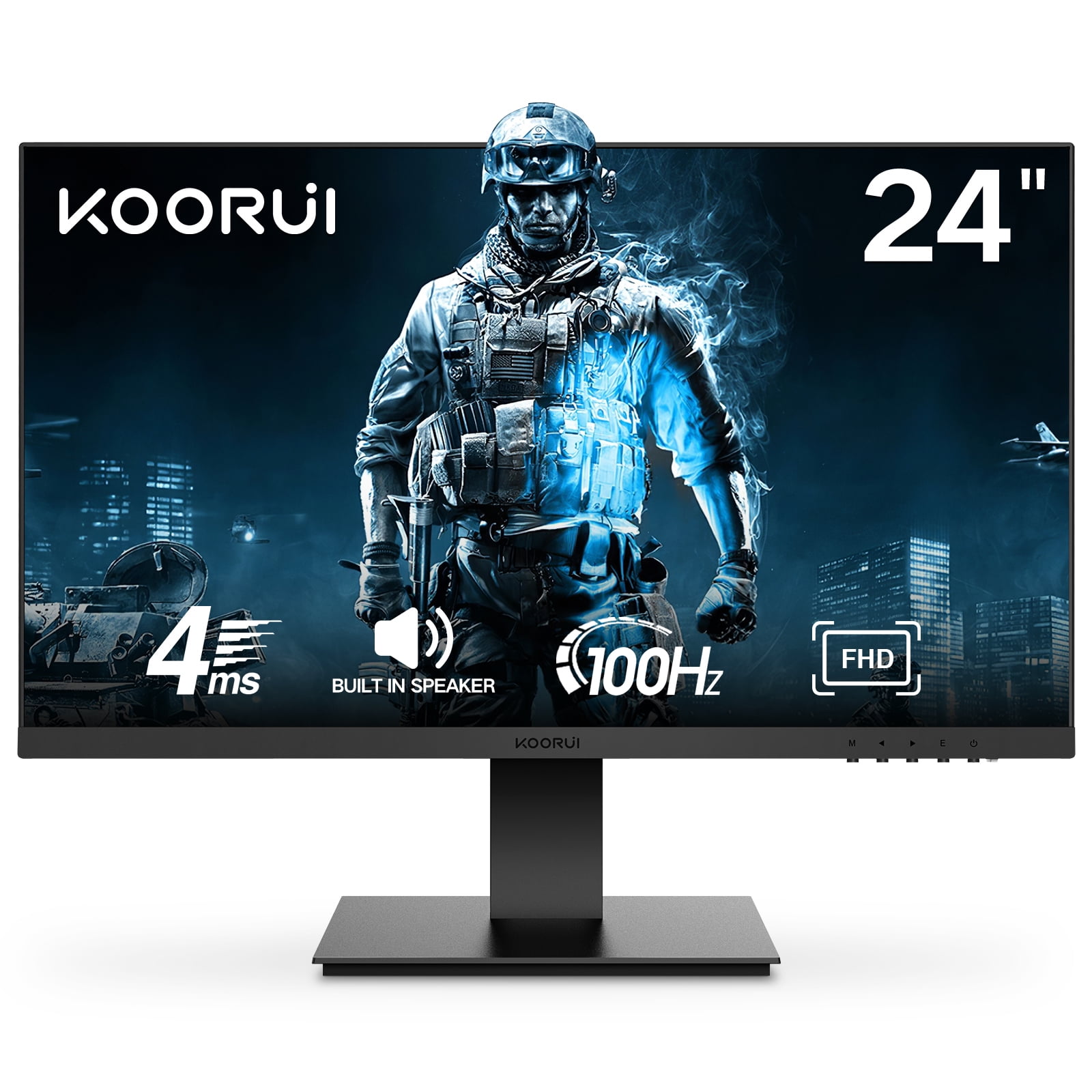 KOORUI 24'' 100Hz Gaming Laptop Monitor FHD 1920 x 1080p ,Builtin