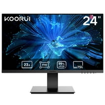 KOORUI 24" 1080p Computer Monitor, 75hz, Frameless, HDMI, VGA, 75 x 75 mm VESA, Tilt, Black, 24N1A