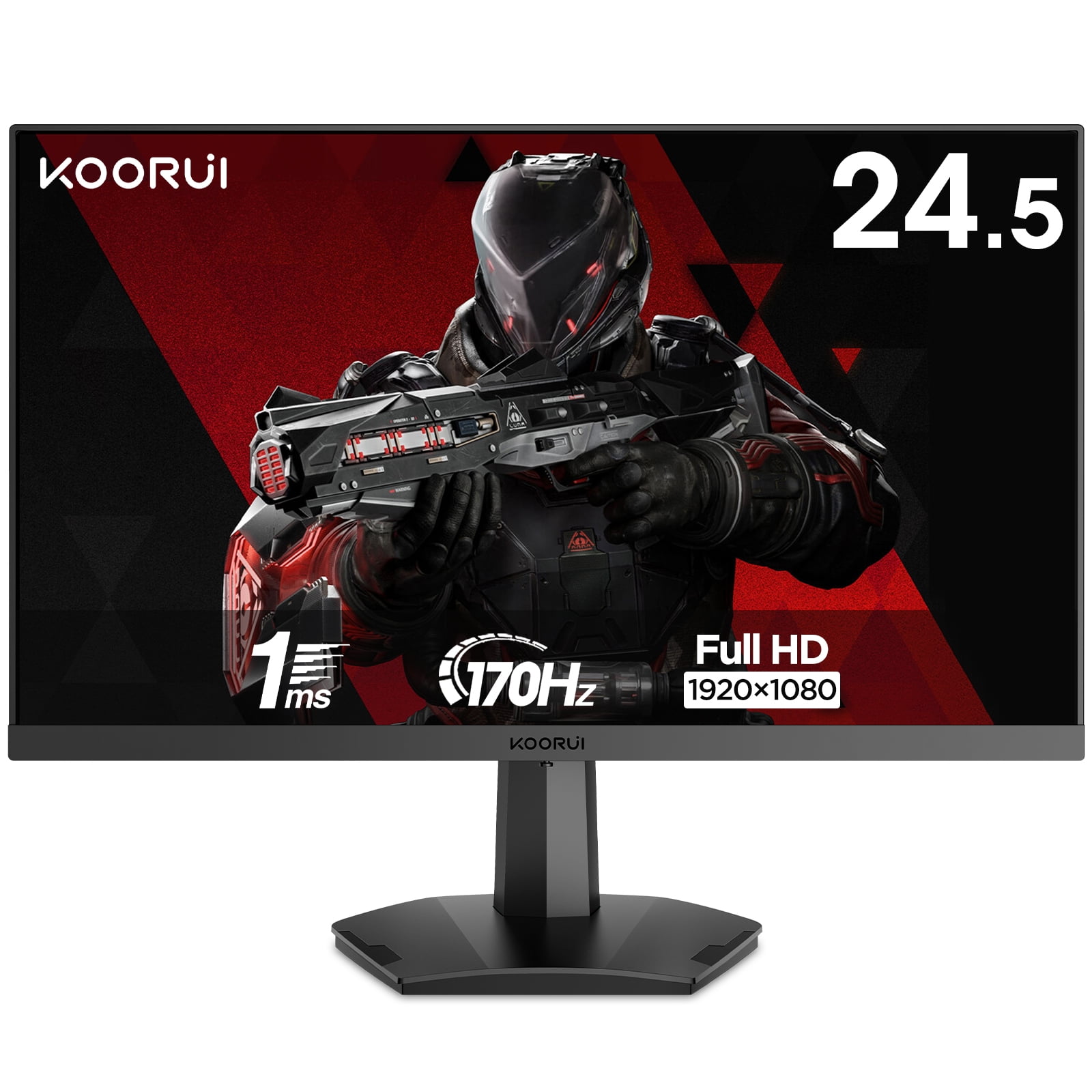 KOORUI 24E4 24 inch High-Performance Gaming Monitor, 165Hz/144Hz,3