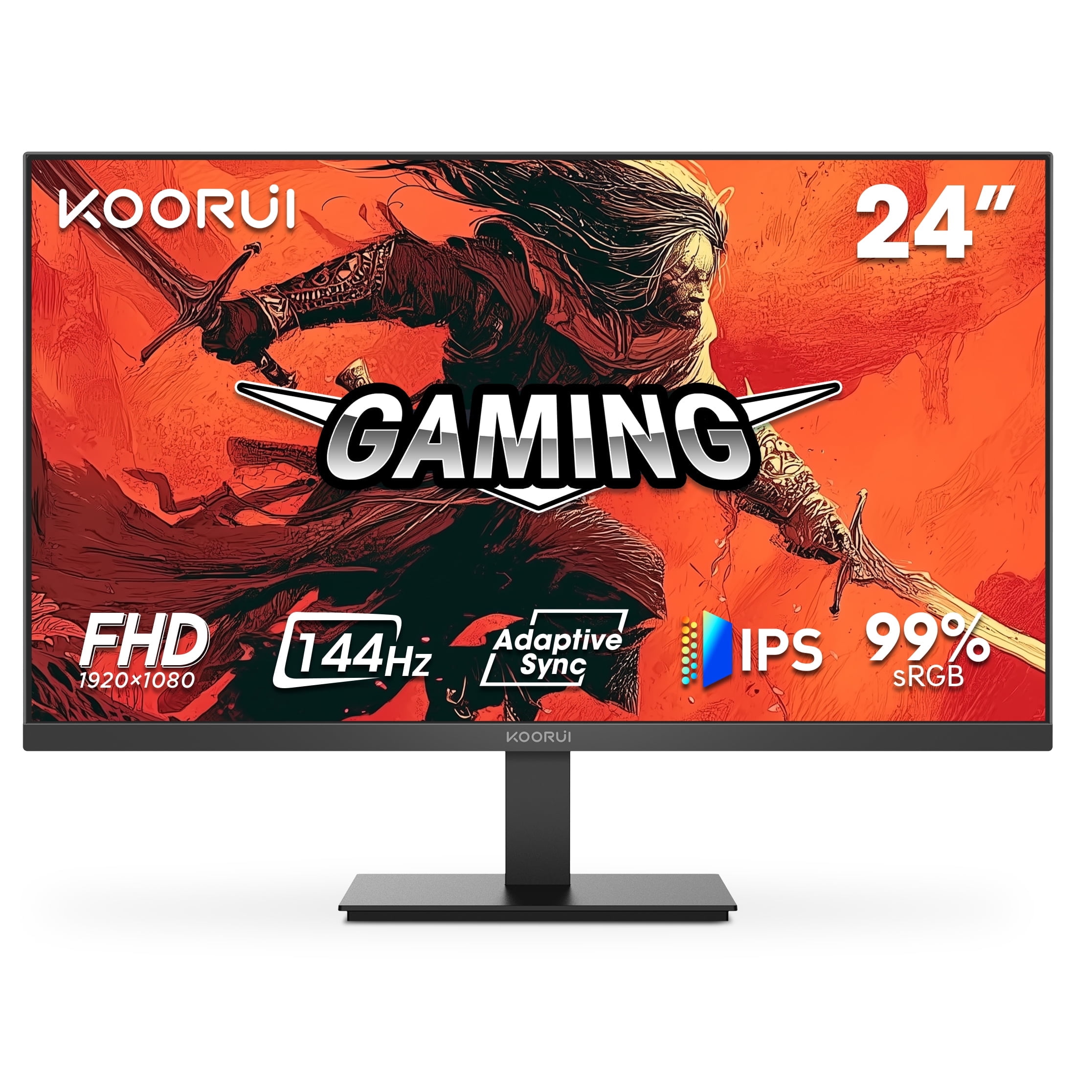 KOORUI 24'' IPS SCREEN Computer Monitor, FHD 1080p, VGA/HDMI Port