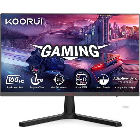KOORUI 24 inch FHD 165Hz Gaming Monitor Adaptive-Sync 1080P HDMI/DisplayPort, 24E4