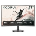 thumbnail image 1 of KOORUI 27" 1080p Curved Computer Monitor, 144Hz FHD Gaming Monitor, Power Adapter HDMI&DP Cable, 1 of 9