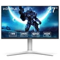 thumbnail image 1 of KOORUI 27” WQHD Gaming Monitor, 240Hz 1ms, Mini-LED Display HDR 1000, Height Adjustable, HDMI, White/Grey, 1 of 7