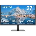 thumbnail image 1 of KOORUI 27" FHD 1080p Computer Monitor, 100Hz PC Monitor, Adaptive-Sync HDMI&DP Ports, E2711F, 1 of 13