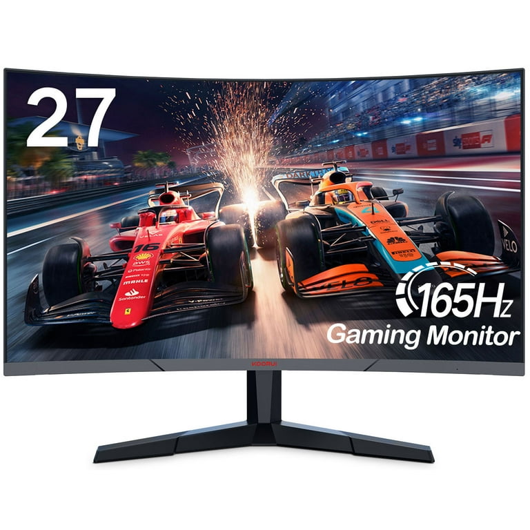 KOORUI 27 inch Curved Gaming Monitor, 165Hz FHD Computer Monitors, 100% sRGB,Adaptive Sync,27E6C KOORUI 27 inch Curved Gaming Monitor, 165Hz FHD Computer Monitors, 100% sRGB,Adaptive Sync,27E6C