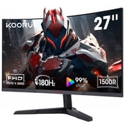 KOORUI 27 inch Curved Gaming Monitor, 180Hz FHD Computer Monitors, 99% sRGB, Adaptive-Sync, 27E6CA