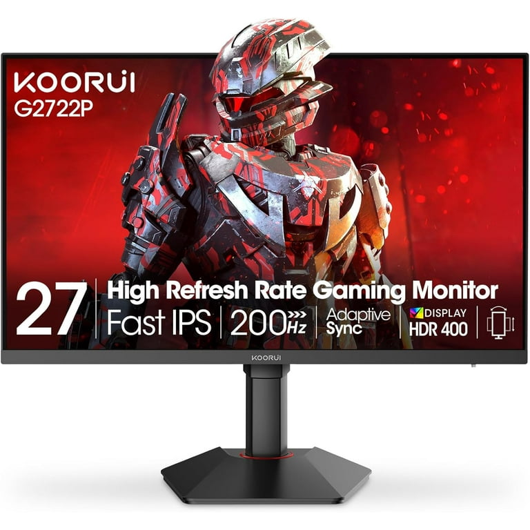 KOORUI 27 Inch QHD Gaming Monitor, 200Hz Monitor, 1ms, Fast IPS