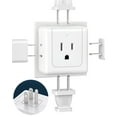 KOOSOM 【2 Pack】 Multi Plug Outlet Extender, 5 Way Outlet Splitter, 90
