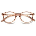 thumbnail image 1 of KOOSUFA Blue Light Blocking Reading Glasses +1.0 Round Women Men Light Weight Eyewear Reader Eyeglasses with Spring Hinge Transparent dark brown, 1 of 7