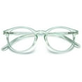 thumbnail image 1 of KOOSUFA Blue Light Blocking Reading Glasses +3.5 Round Women Men Light Weight Eyewear Reader Eyeglasses with Spring Hinge Transparent blue, 1 of 7
