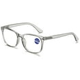 thumbnail image 1 of KOOSUFA Blue Light Blocking Reading Glasses +4.00 Women Men Spring Hinge Rectangle Computer Eyewear Readers Eyeglasses Transparent Grey, 1 of 7