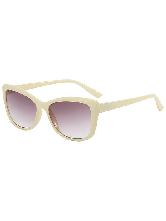 Cat Eye Reading Sunglasses for Women +1.00 Beige Gradient Tint Lenses Spring Hinge Sun Readers Outdoor UV Protection