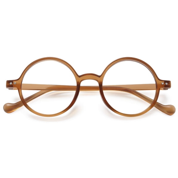 KOOSUFA Round Blue Light Blocking Glasses Women Men Retro TR90 Ultra-light Eyewear Eyeglasses for Computer Working Reading Gaming Transparent