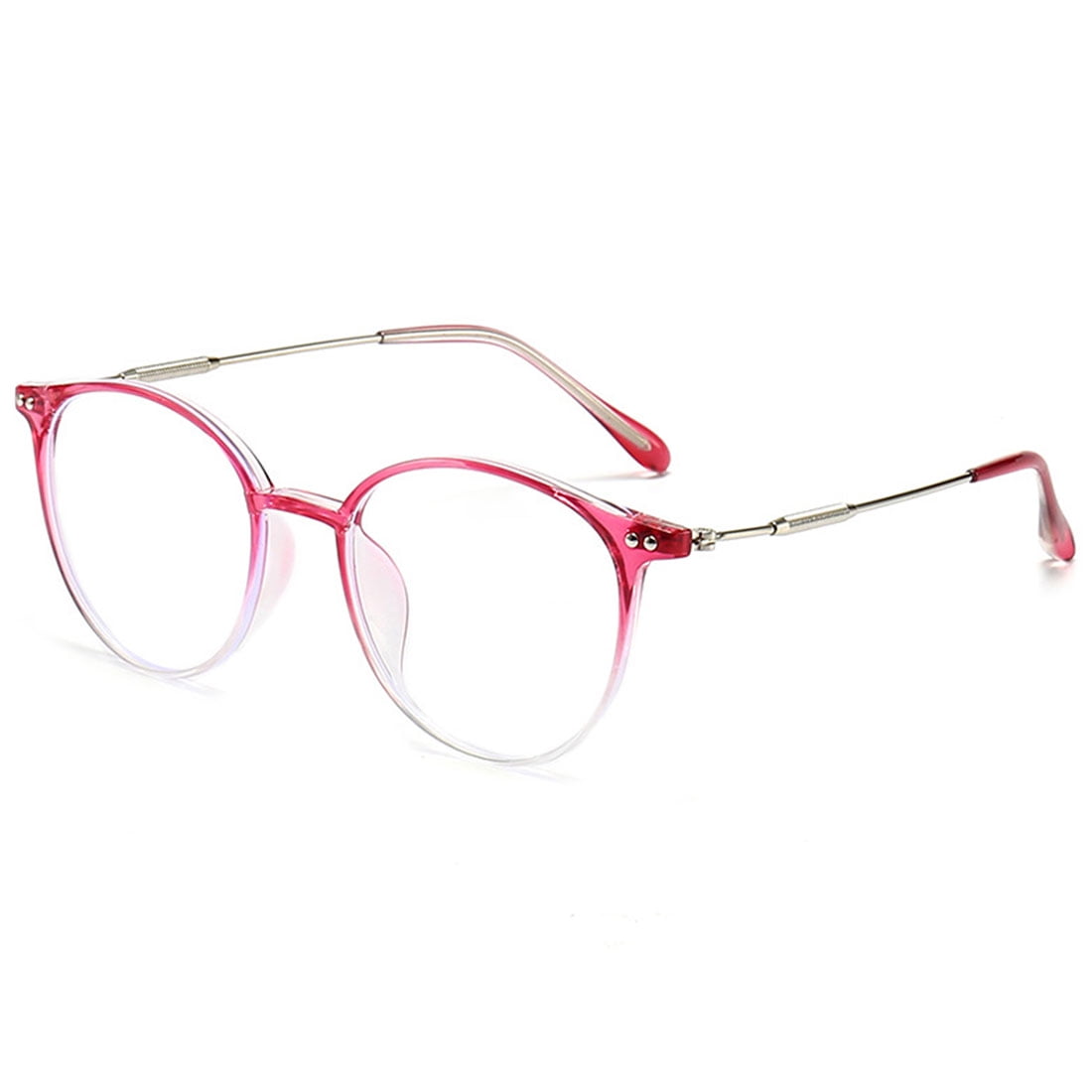 KOOSUFA Stylish Round Reading Glasses Blue Light Blocking +1.50 Women Men Eyeglasses Readers Eyewear Gradient Red