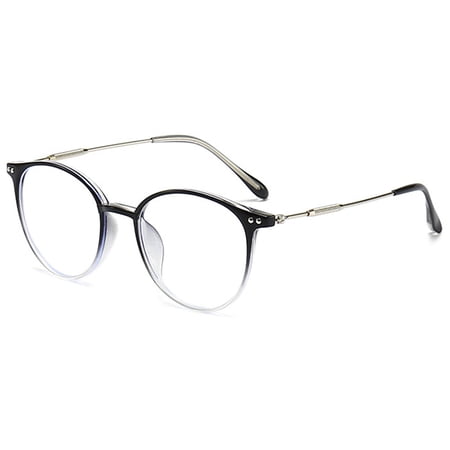 KOOSUFA Stylish Round Reading Glasses Blue Light Blocking +2.50 Women Men Eyeglasses Readers Eyewear Gradient Black