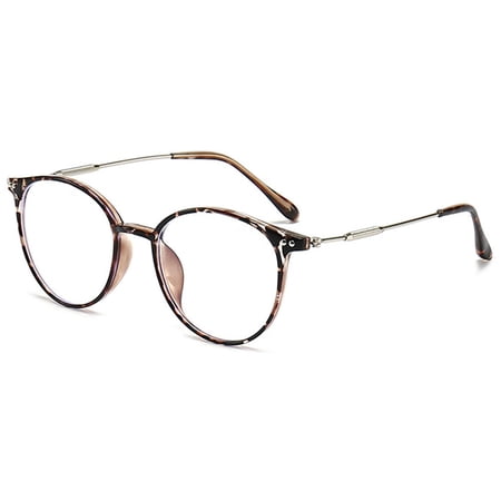 KOOSUFA Stylish Round Reading Glasses Blue Light Blocking +3.00 Women Men Eyeglasses Readers Eyewear Hawksbill