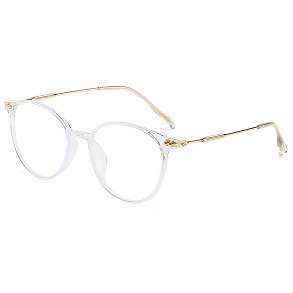 KOOSUFA Stylish Round Reading Glasses Blue Light Blocking +3.00 Women Men Eyeglasses Readers Eyewear Transparent