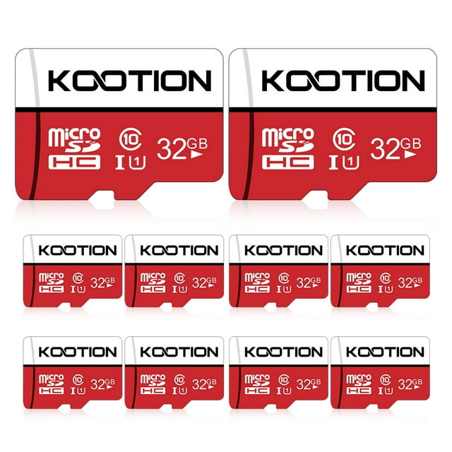 Kootion 10 Pack 32gb Micro Sd Cards Class 10 High Speed Uhs I C10 U1 Full Size Small