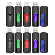 KOOTION 10 Pack 64GB USB Flash Drives Retractable Slide Thumb Drive Jump Zip Drive Memory Sticks Data Storage Backup for PC, Laptop