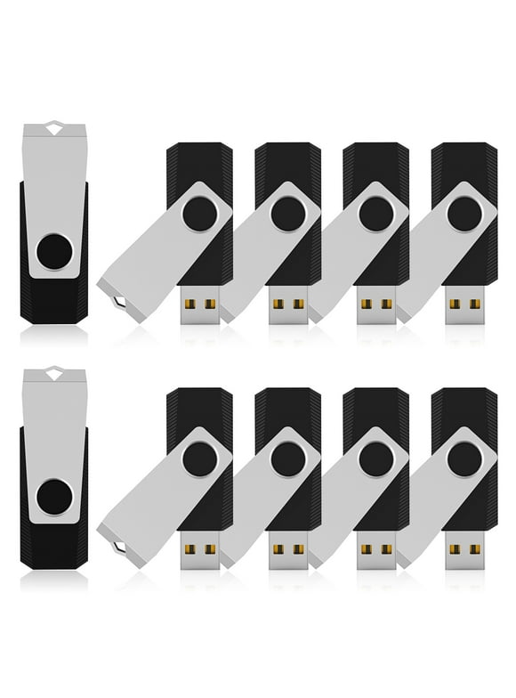 KOOTION 10Pack 2GB USB 2.0 Flash Drive Thumb Drives Memory Stick, Black