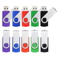thumbnail image 1 of KOOTION 10Pack 32GB USB 2.0 Flash Drive Thumb Drives Memory Stick, 5 Mixed Colors: Black, Blue, Green, Purple, Red, 1 of 9