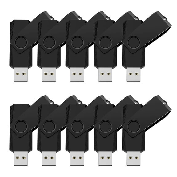 KOOTION 10Pack 32GB USB 2.0 Flash Drive Thumb Drives Memory Stick, Black