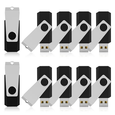 Kootion 8GB USB 2.0 Flash Drive Data Storage, Black, 10 Total Count, 10 Pack