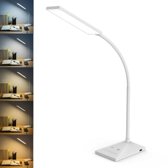 KOOTION 12W Desk Lamp 72 LEDs White Table Light Home or Office Work