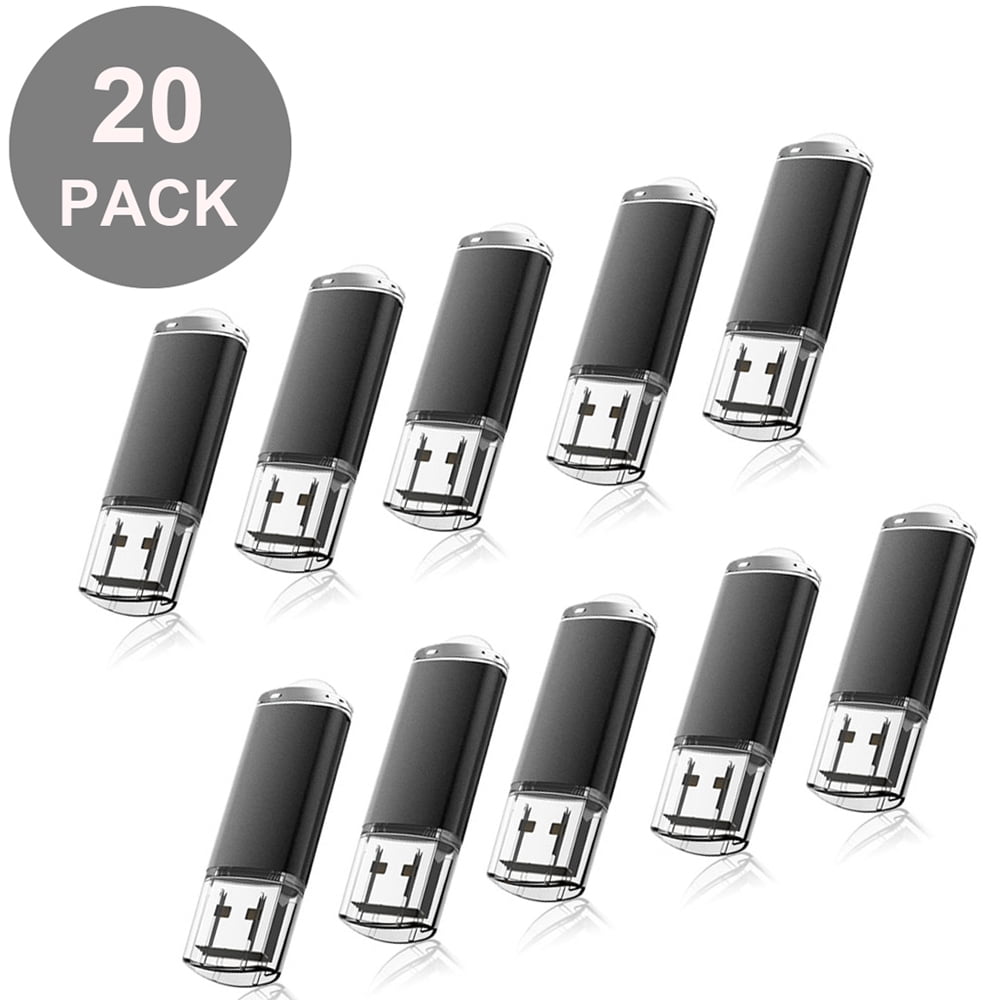 KOOTION 20Pack 16GB USB 2.0 Flash Drive Thumb Drives Memory Stick, Black