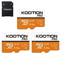 KOOTION 3 Pack 128 GB Memory Card U3 TF Card SDXC Card High Speed Full HD 4K Memory Card for Phone Table Camera