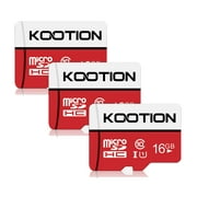 KOOTION 3Pack 16GB Micro SD Cards TF Card Micro SDHC UHS-I Memory Cards Class 10 High Speed Micro SD Cards, C10, U1