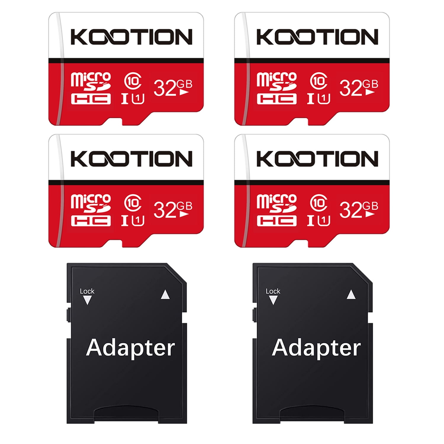 KOOTION 4 Pack 32 GB Micro SD Card TF Card High Speed MicroSD Card with