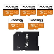 KOOTION 5 Pack 128 GB Micro SD Card U3 TF Card MicroSD Card High Speed Full HD 4K Memory Card for Phone Table Camera