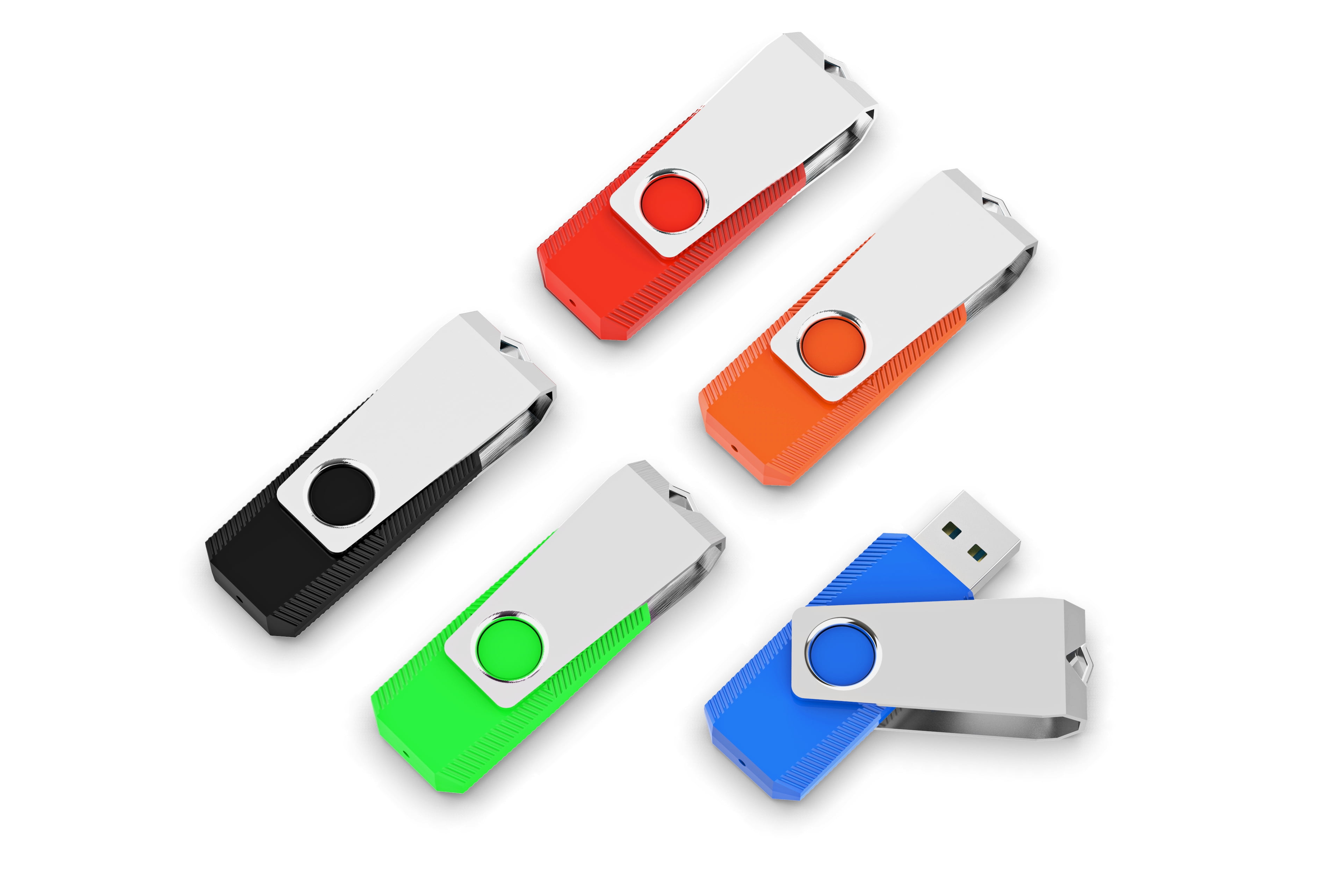 KOOTION 5 Pack 4GB USB Flash Drive Memory Stick Fold Thumb Pen Drive ...