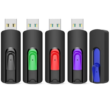KOOTION 5 Pack 64GB USB Flash Drives Retractable Slide USB 2.0 Thumb Drive Jump Drive Zip Drive Memory Sticks Data Storage Backup for PC, Mac