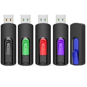 KOOTION 5 Pack 64GB USB Flash Drives Retractable Slide USB 2.0 Thumb Drive Jump Drive Zip Drive Memory Sticks Data Storage Backup for PC, Mac