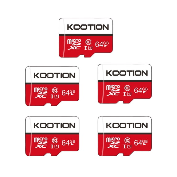 KOOTION 64GB Micro SD Card 5 Pack Micro SDXC Memory Card with Adapter UHS-I, U1