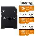 thumbnail image 1 of KOOTION 64GB Micro SD Cards 3 Pack Memory Card U3 SDXC High Speed TF Card 4K Full HD Video for Phone, Camera, Security Cam, Tablet, 1 of 8