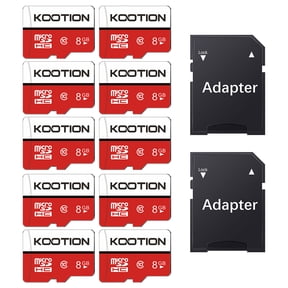 KOOTION 8GB SD Card 10 Pack with SD Adapter microSDHC Memory Card UHS-I C10 Micro SD Card Full HD High Speed TF Card
