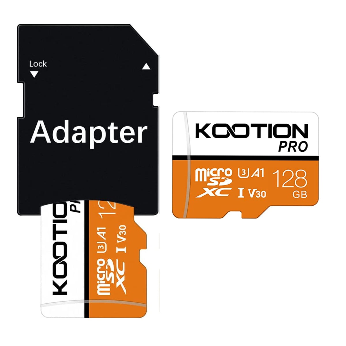 KOOTION Carte Micro SD 128 Go Carte Mémoire UHS-3 Vitesse jusqu'à 85 m/s,TF  Micro SDXC, T-Flash V30, U3,A1 pour Drone/Dash Cam/Camera/Phone/Nintendo- Switch/PC/Tablet : : Informatique