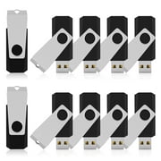 KOOTION USB Flash Drive USB 2.0 DriveThumb Drives Memory Stick, 10Pack, 64GB, Black