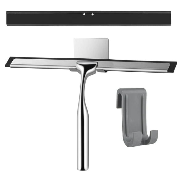 KOOVON Shower Squeegee for Shower Doors Bathroom Glass Window Car Stainless Steel