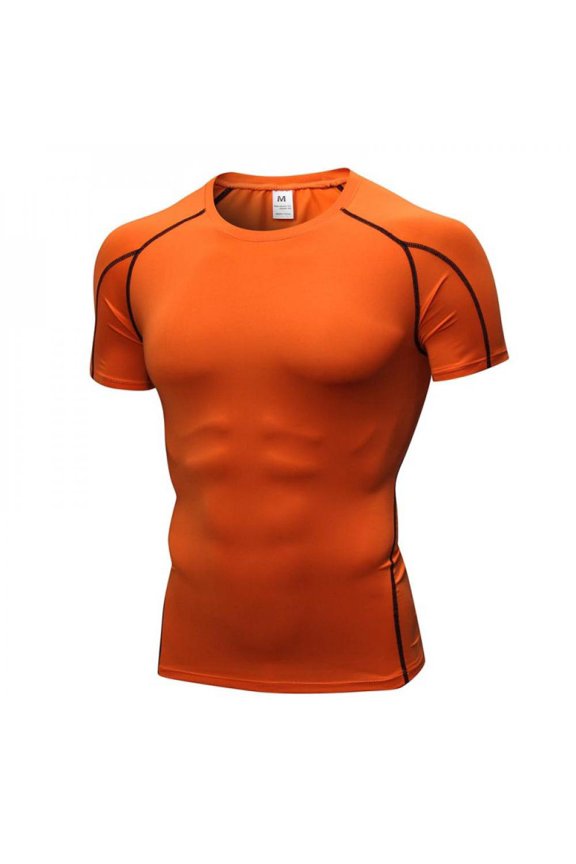 10 Colors Arrival Summer Fashion Casual Short-sleeved Slim Men T-shirt Brand Casual T-shirts Elasitc Quick-Dry Tee 2XL