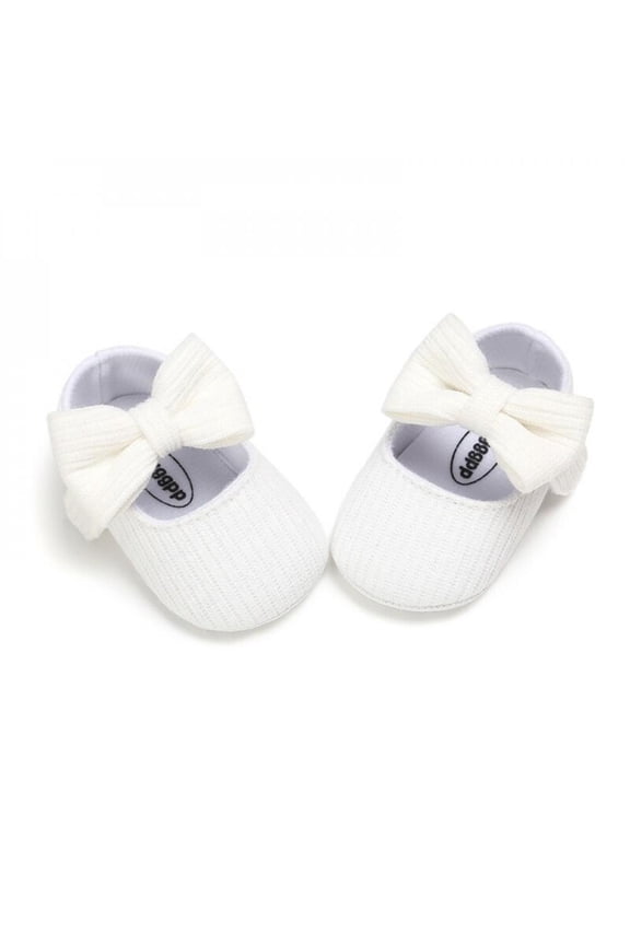 Cute Autumn Kids Girl Anti-Slip Casual Walking Shoes Bow Sneakers Soft Soled First Walkers