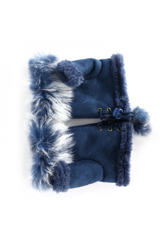 Women Winter Glove Faux Rabbit Hand Wrist Warmer Fingerless Gloves Rabbit Female Hand Warm Fingerless Mitten USA Stock