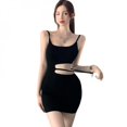 thumbnail image 1 of KOOYET Women's Solid Bareback Hollow Out Dresses Summer Slim Sleeveless Strapless Vestidos, 1 of 5